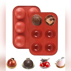 Semi Sphere Silicone Chocolate Molds (4 molds)